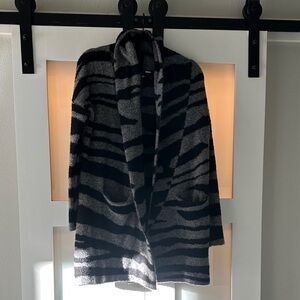 Striped Black and Gray Cardigan